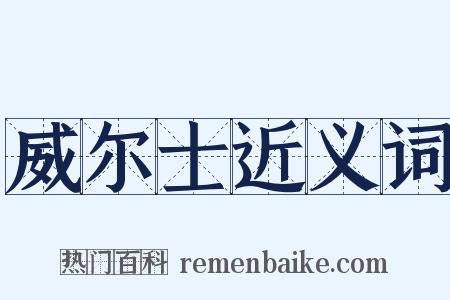 威尔士近义词是什么意思的图片